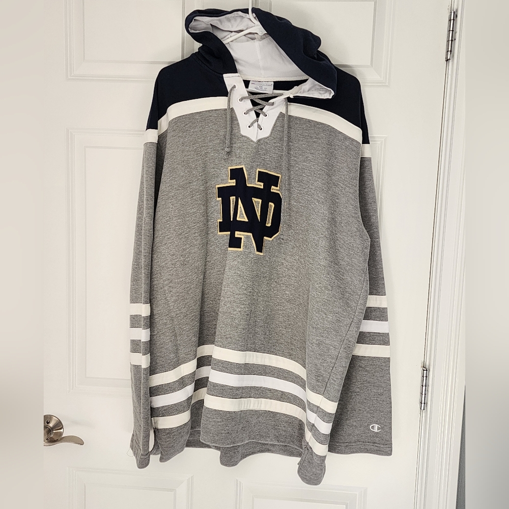 Champion Notre Dame Gray Hoodie - Men 2XL